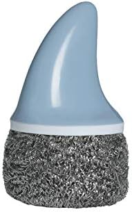 Lavagem de louça de panela de escova de arame com alça de limpeza cozinha de bola de arame de aço inoxidável limpeza doméstica azul de bola azul