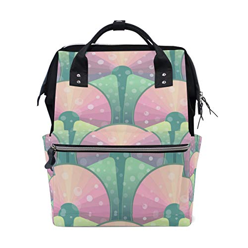 Backpack de mamãe para bebês para cuidados com o bebê, abstrato geométrico elegante e elegante e impermeável Travel