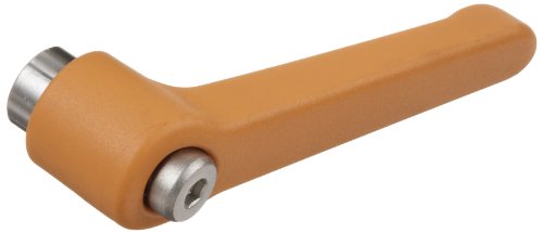 Alça de nylon laranja métrica ajustável, orifício roscado S/s, comprimento de 92 mm, altura de 65 mm, m10 x 1,5 mm, rosca