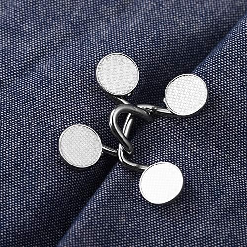 ABAODAM 4 Define Jean Button Pins Recostador de cintura destacável Jean Button Pin Ajustável Jean Button Sem costura necessária botão instantâneo para calças jeans vestido