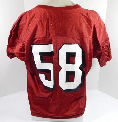 2002 San Francisco 49ers 58 Jogo emitido Red Practice Jersey 2x DP32776 - Jerseys de jogo NFL não assinado