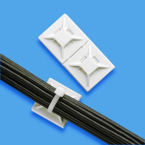 Panduit ABMM-AT-D0 Montagem de amarração do cabo, adesivo apoiado, alta temperatura, 4 vias, abdominais resistentes ao tempo, preto