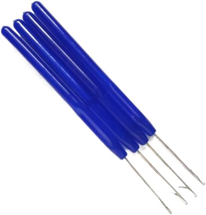 5 PCS Manuja de plástico gancho Luz de agulha Puxando as ferramentas de extensão de cabelo de tricô de tricô agulhas de tricô
