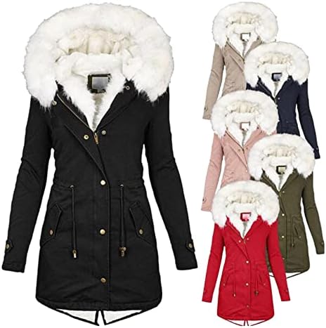 Masbird feminino casacos de inverno, mulheres casacos de roupas de capuz quente com capuz