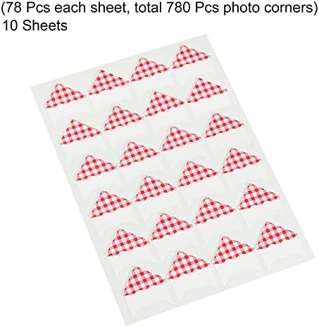 Patikil DIY Photo Corners, 10 folhas/240 PCs adesivo adesivo pessoal adesivo de montagem para diário de diário de diário