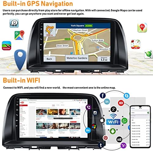 2G+32G Android 11 estéreo de carro para Mazda CX-5 2012-2015 Com Apple sem fio Apple CarPlay Android Auto, rádio