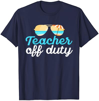Professor de folga no último dia de escola T-shirt de presente de férias tropicais