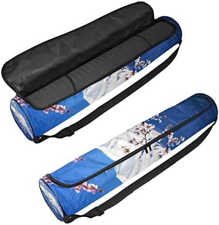 Ratgdn Yoga Mat Bag, Monte Fuji com Sakura Exercício ioga transportadora de tape