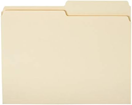 Pastas de arquivo do Basics - 1/2 guia, manila, tamanho da carta, 36 -pack