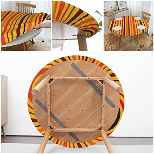 Tocada de mesa redonda abstrata abstrata de zucrcffy, sala de jantar de cozinha interna ou toalha de mesa redonda resistente