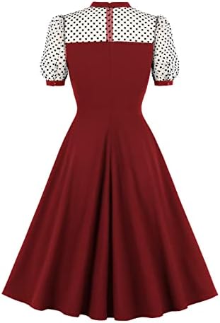 Fomens vintage um vestido de linha 1950s elegantes Audrey Hepburn Dress Vestido de manga de mangas de manga de manga de