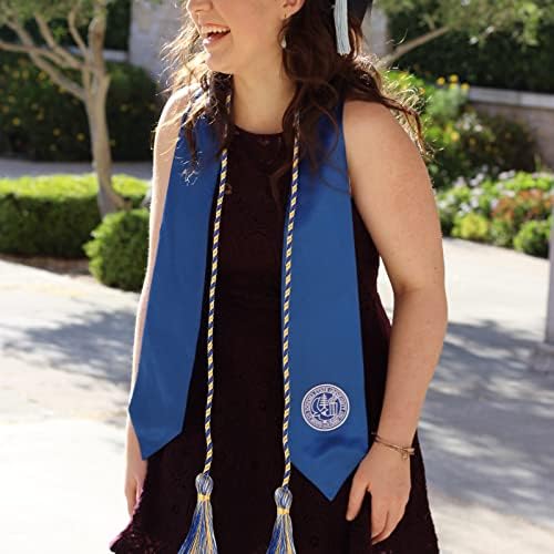 Almhh 8pcs Cordão de graduação, cordão de honra de graduação em azul/ouro 67,7 polegadas com borlas para dias de pós -graduação e fotografia de estudantes