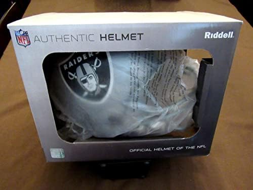 Ray Guy acabou de ganhar o Baby Oakland Raiders Hof assinado Auto Riddell Proline Helmet JSA - Capacetes NFL autografados