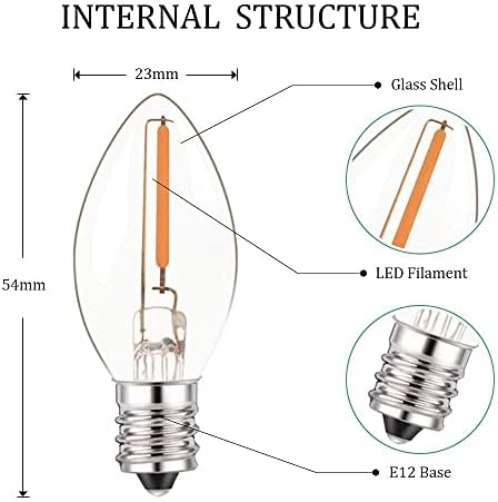 C7 LED E12 candelabra lâmpada pequena edison vela lâmpadas de lâmpadas de sal lâmpadas de lâmpadas de sal