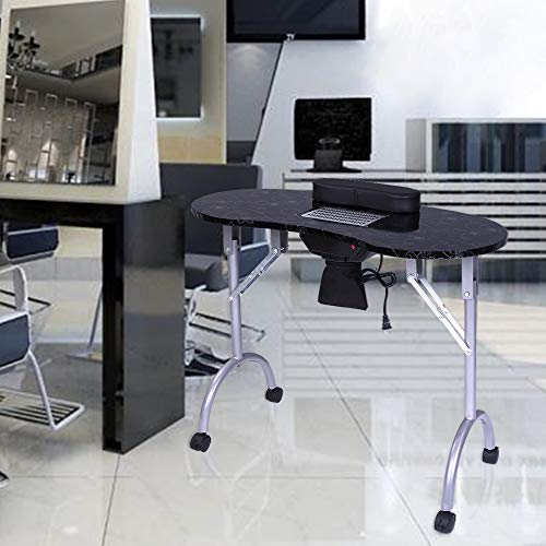 Manicure Table.Portable MDF Manicure Table com REST ARM & GAVEIRA EQUIPAMENTO DE RESIMENTOS SPA SPA. Spa Beauty Salon