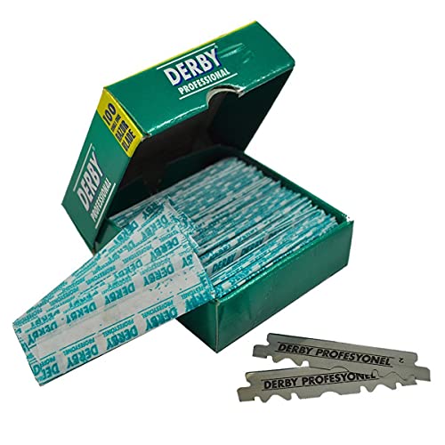 Derby Professional Single Edge Razor Blades, 100 contagem