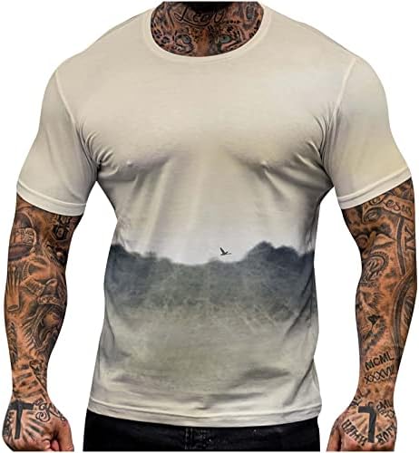 T-shirt de mangas curtas masculinas tops de t-shirt tie tie tie-dye o-pescoço esportivo camisetas casuais camisetas blusas de pulôver