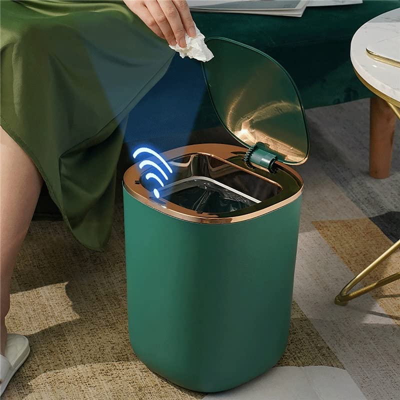 DHTDVD Tipo de indução lixo inteligente lata de cozinha lixo lixo lixo lixo lixo lixo com bateria de tampa alimentada