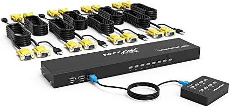 Mt-viki 8 porta kvm switch+ 16ft 2 em 1 Cabo VGA KVM