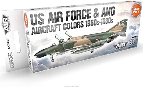 Ak Acrylics 3Gen Aircraft Conjunto AK11747 AIR AIR AIR Aircraft & ANG Aircraft 1960-1980S Conjunto 3G