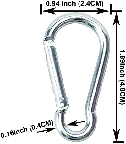 50pcs pequenos clipes de carabiner mini carabineiro de alumínio clipe keychain bulk gancho pacote carabeaner D chaveiro de