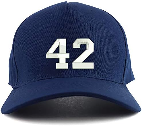 Trendy Apparel Shop número 42 colegial colegialmente bordou de tamanho grande 5 painel XXL Baseball Cap
