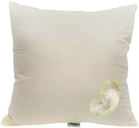 Produtos de feijão 26 x 26 Pillow - algodão orgânico - preenchimento de kapok