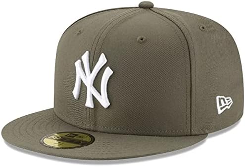 New Era MLB 59Fifty Green montado em chapéu de boné de jogo de campo