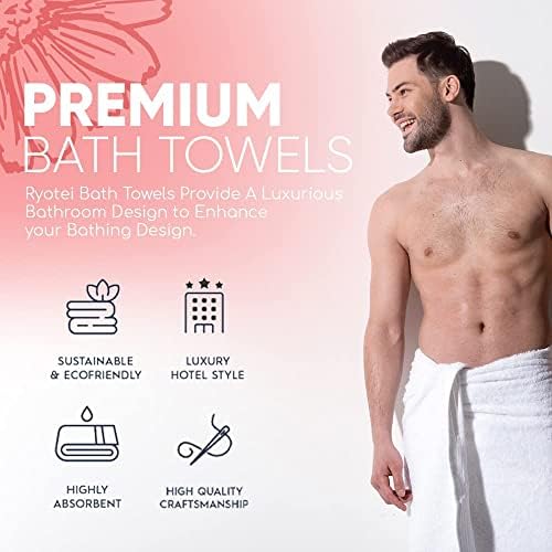 BeliM Luxo 36 toalhas de banho grandes brancas a granel - Economize US $ 149 em toalhas de banho a granel - 36 peças / 3 dúzias