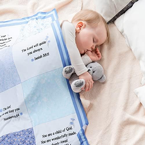 Cobertores de bebê cristão de Ooudain para cobertor de bebê com versículos da Bíblia Flores das Escrituras Paisley Baby