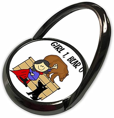 3drose engraçado garotinha super -herói salva cães de desenho animado de pontuação de urso marrom - anéis telefônicos