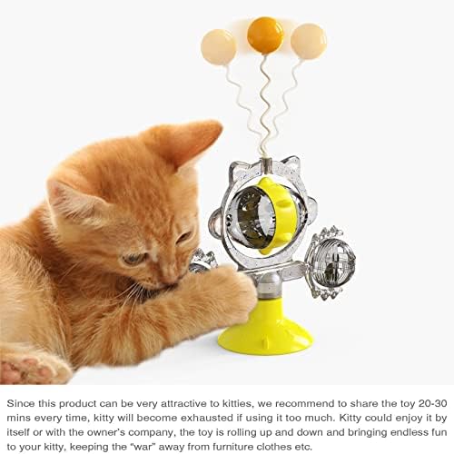 Cicinoesi Cat Toy Roller de três níveis Turrêutica Toys de gato Três bolas com seis gatinhos interativos divertidos exercícios físicos de exercício mental Brinquedos de gatinho.