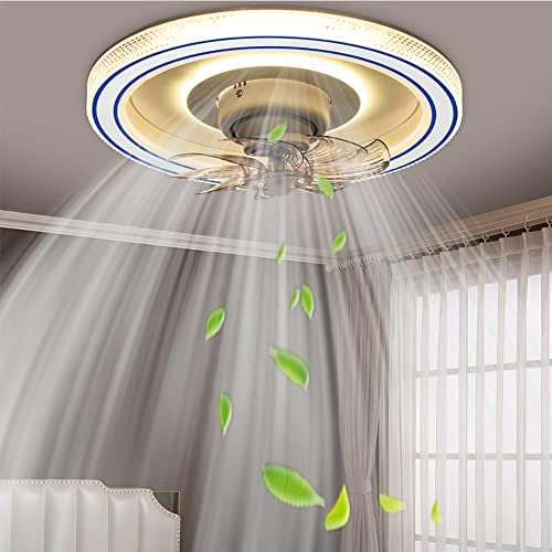 CATA-MEDICA 19,7 polegadas Chandelier Fan 3 Velocidade do vento Ventilador de teto sem lâminas com controle remoto de controle remoto