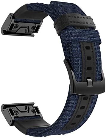 MOPZ 26 22mm de faixa de lona Bandeira de banda de vigia para Garmin Fenix ​​5 5x mais 6 6x 6s Pro 935 3HR Smart Bracelet