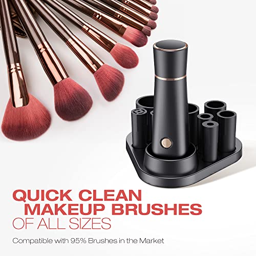 Máquina de limpeza e secador de escova de maquiagem premium Nicare, Máquina de limpeza elétrica super rápida Máquina de limpeza automática Ferramentas de pincel de maquiagem de giratória, escova de cosméticos profunda para escovas