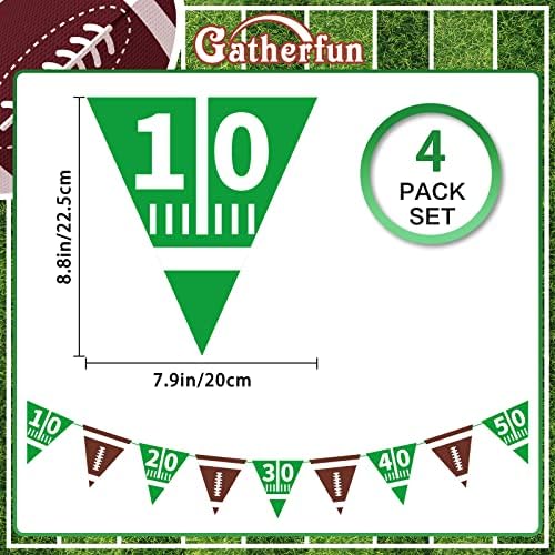 Football Supplies Football Papel de futebol Bunning Bunting Football Temas Triângulo Bandeira Banner para decorações de festa de aniversário