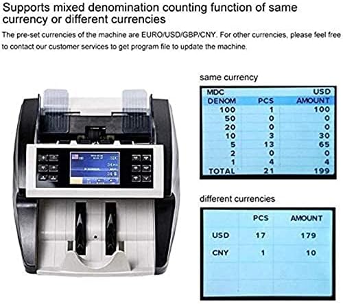 Detector de Notas Totais da Currencia Multinacional, Máquina de Contagem de Notas de Banco de Dólares, Máquina de Contagem de