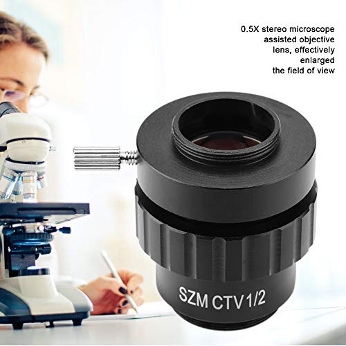 Microscópio estéreo Lens de alumínio de alumínio, 1/2 adaptador de CTV para vídeo SZM
