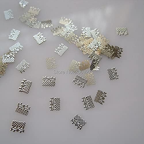 Ms205-1 100pcs prata betez start sticker uil arte adesivo de metal adesivo de unhas de metal adesivo não adesivo