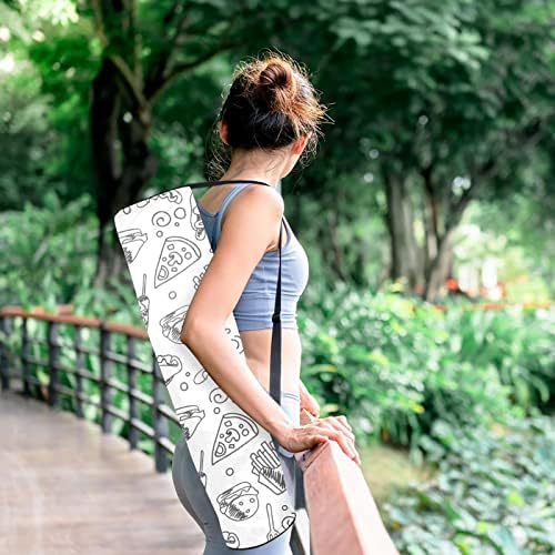 Laiyuhua Yoga Mat Bag, bolsa de ginástica de ioga com zíperas duplas para mulheres e homens - zíperes lisos, abertura grande em forma de U e alça ajustável, se encaixa na maioria dos tapetes de fast food manual