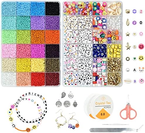 JoJaneas 28800pcs 2 mm de semente de vidro contas para kit de jóias para fazer kit de kit de kit de kits pequenos, kits de anel de colar