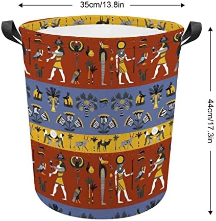 Antigo cesto egípcio Religião Religião Cesta de roupas dobráveis ​​cesto de roupas altas com alças