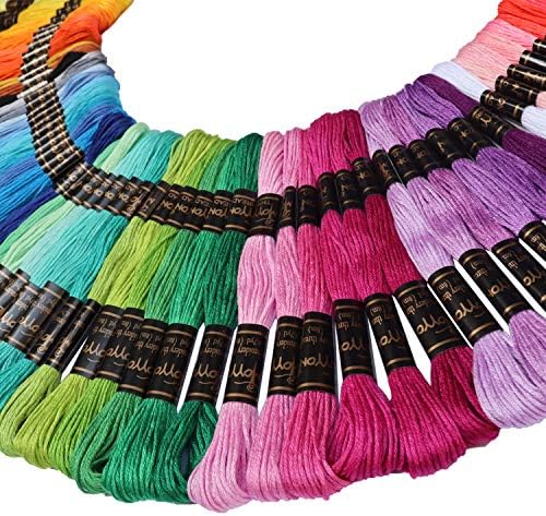 122 Floss Bordado de Standes - Tópico de Bordado - Bracelete de Amizade String com Conjunto Free de 30 Pcs Floss Bobbins Para Costura