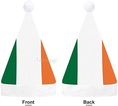 Chapéu de Papai Noel de Natal, Irlanda Bandeira Holida de Férias de Natal para Adultos, Unisex Comfort Chapéus de Natal para o Ano Novo Festive Festume Holiday Party Event