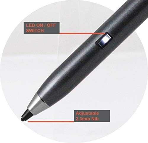 Broonel Grey Point Fine Digital Active Stylus Pen compatível com o Lenovo ThinkPad X1 Extreme 15.6