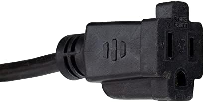 20 'Black 3-Prong Outdoor Extension Power Cord