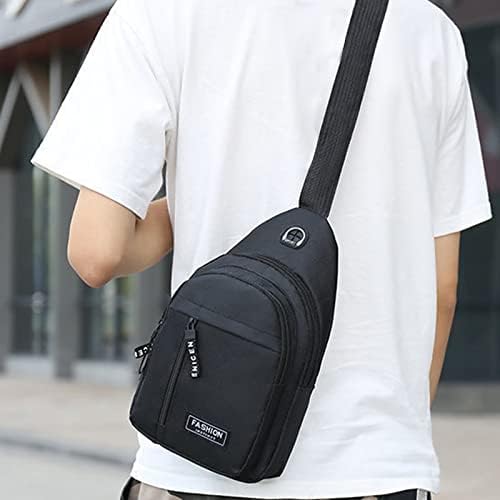 Mochila Crossbody Backpbody Backpack com Hole e fone de fone de fone de fone de fone de fone de ouvido Mochila Caminhada