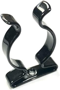 10 x Terry Tool Clips preto Plástico com revestimento de mola garras de aço dia. 10mm