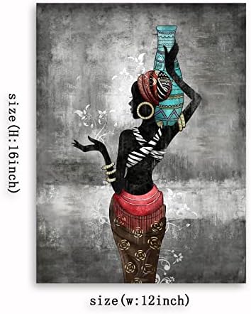 Fotos de arte da parede da senhora africana Conjunto de banheiro / 12 WX16