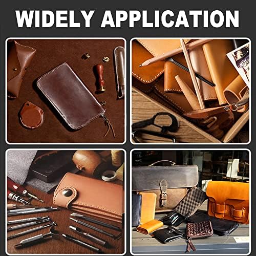 Utoolmart scratch awl, pino de ferramenta de couro awl pin, ferramentas de madeira de manípulo de couro para bolsa de couro buraco